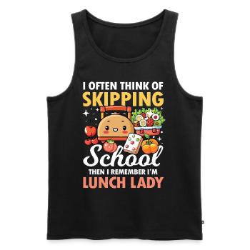 I'm Lunch Lady für einen Dessert Fan - Männer Premium Bio Tank Top - Schwarz - Vorne - Michal (187cm)