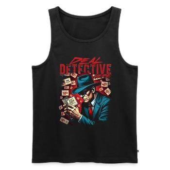 Couponing Coupon Coupons Deal Detective Here - Men's Premium Organic Tank Top - black - Front - Michal (187cm)