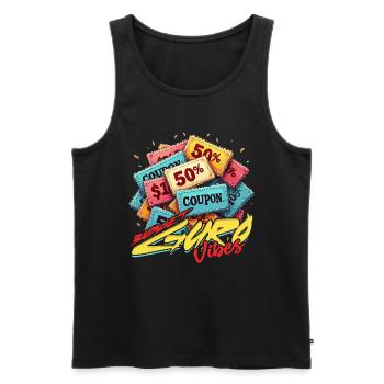 Couponing Coupon Budget Guru Vibes - Men's Premium Organic Tank Top - black - Front - Michal (187cm)