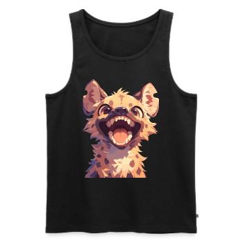 Hyena Hyena - Men's Premium Organic Tank Top - black - Front - AI Model Male 178 light (178cm)