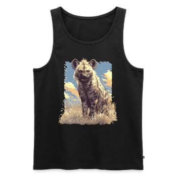 Hyena Hyena - Men's Premium Organic Tank Top - black - Front - AI Model Male 178 light (178cm)