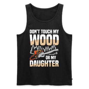 Kettensäge Kettensägen Spruch - Männer Premium Bio Tank Top - Schwarz - Vorne - AI Model Male 178 light (178cm)