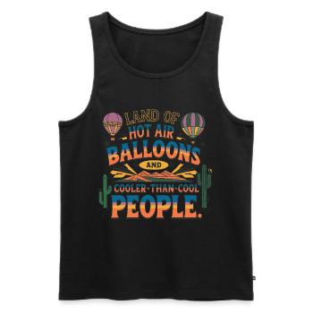 New Mexico Land of Hot Balloons - Männer Premium Bio Tank Top - Schwarz - Vorne - Michal (187cm)