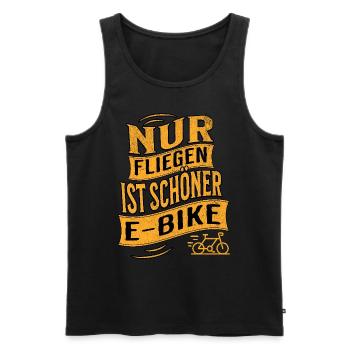 E-Bike E-Biker - Männer Premium Bio Tank Top - Schwarz - Vorne - Michal (187cm)