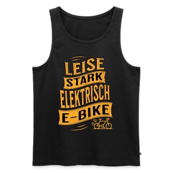 E-Bike E-Biker - Männer Premium Bio Tank Top - Schwarz - Vorne - AI Model Male 178 light (178cm)