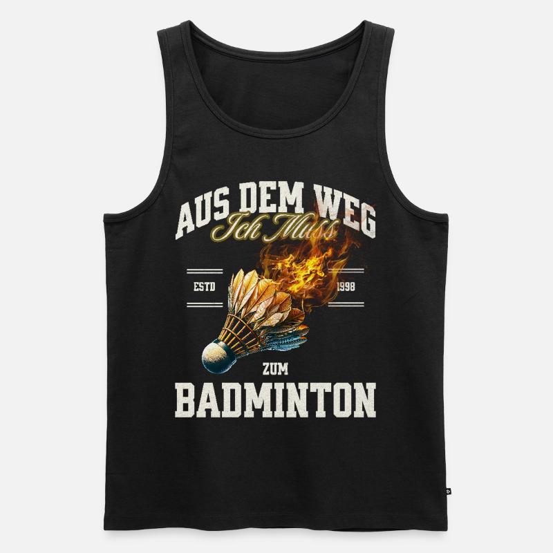 Badminton - Männer Premium Bio Tank Top - Schwarz