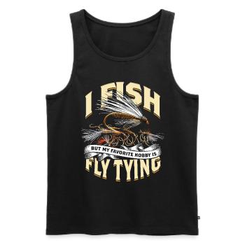 Fliegenfischen Fliegenangler - Männer Premium Bio Tank Top - Schwarz - Vorne - AI Model Male 178 light (178cm)