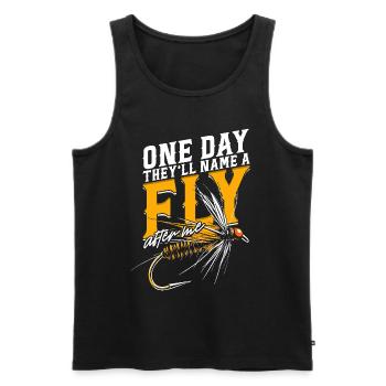 Fliegenfischen Fliegenangler - Männer Premium Bio Tank Top - Schwarz - Vorne - AI Model Male 178 light (178cm)