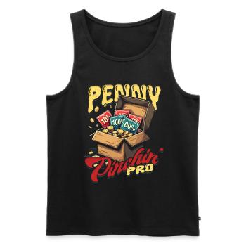 Couponing Coupon Penny Pinchin' Pro - Men's Premium Organic Tank Top - black - Front - Michal (187cm)