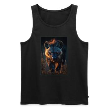 Hyena Hyena - Men's Premium Organic Tank Top - black - Front - AI Model Male 178 light (178cm)