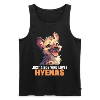 Hyena Hyena - Men's Premium Organic Tank Top - black - Front - AI Model Male 178 light (178cm)