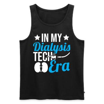 In meiner Dialysetechnik-Ära - Männer Premium Bio Tank Top - Schwarz - Vorne - Michal (187cm)