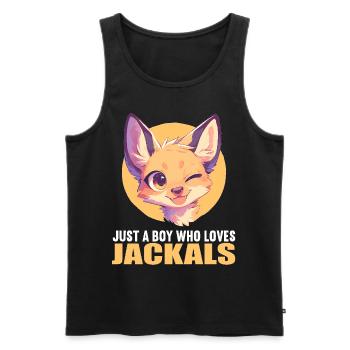Schakale Schakal - Männer Premium Bio Tank Top - Schwarz - Vorne - AI Model Male 178 light (178cm)