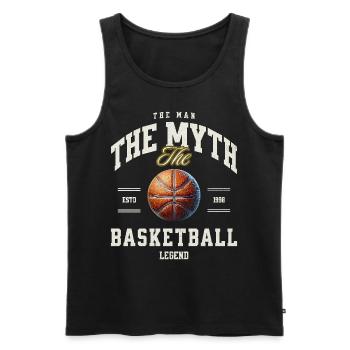 Basket-ball Joueurs de basket-ball - Débardeur bio Premium Homme - noir - Devant - Michal (187cm)