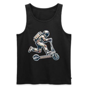 E-Scooter E-Roller Astronaut Scooter - Männer Premium Bio Tank Top - Schwarz - Vorne - Michal (187cm)