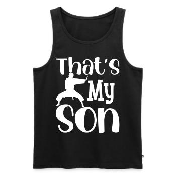 Stolze Taekwondo Mama Taekwondo Sohn Karate Das - Männer Premium Bio Tank Top - Schwarz - Vorne - Michal (187cm)