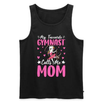 My favorite gymnast calls me mom - Men's Premium Organic Tank Top - black - Front - Michal (187cm)