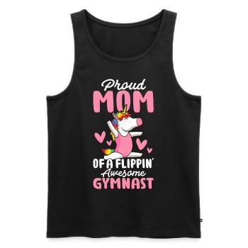 Maman d’une gymnaste géniale Maman - Débardeur bio Premium Homme - noir - Devant - Michal (187cm)