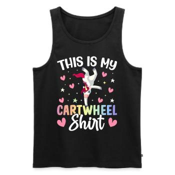 C’est ma chemise de roue de gymnastique fille gymnaste - Débardeur bio Premium Homme - noir - Devant - Michal (187cm)