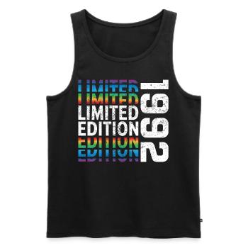 Limited Edition 1992 - Männer Premium Bio Tank Top - Schwarz - Vorne - Michal (187cm)