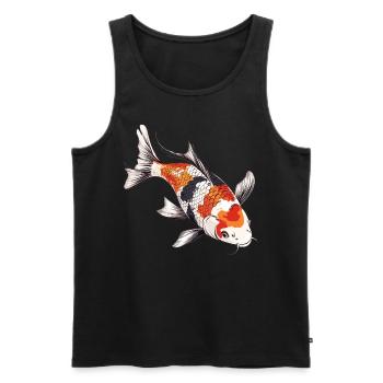 Koi Koi Carpe - Débardeur bio Premium Homme - noir - Devant - AI Model Male 178 light (178cm)
