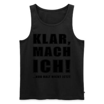mach ich - Männer Premium Bio Tank Top - Schwarz - Vorne - AI Model Male 178 light (178cm)