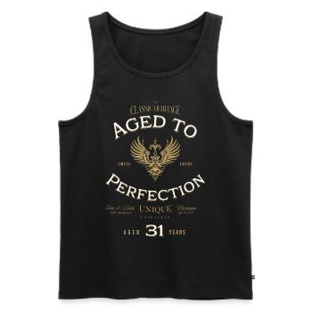 Aged to Perfection 31 Year Birthday Gift - Men's Premium Organic Tank Top - black - Front - Michal (187cm)