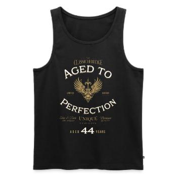Aged to Perfection 44 Years Birthday Gift - Men's Premium Organic Tank Top - black - Front - Michal (187cm)