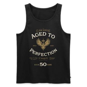 Vieilli à la perfection 50 ans Cadeau d’anniversaire - Débardeur bio Premium Homme - noir - Devant - Michal (187cm)