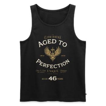 Aged to Perfection 46 Years Birthday Gift - Men's Premium Organic Tank Top - black - Front - Michal (187cm)