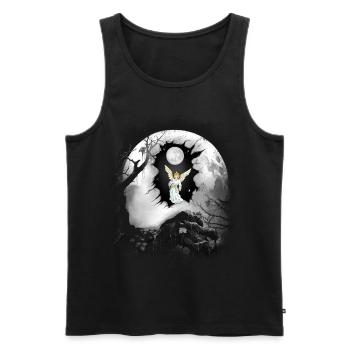 Engel Spirituell Schutzengel himmlisch Natur - Männer Premium Bio Tank Top - Schwarz - Vorne - Michal (187cm)