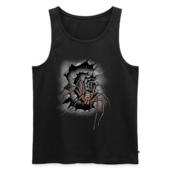 Halloween Araignée Araignée Phobie d’araignée Panique - Débardeur bio Premium Homme - noir - Devant - Michal (187cm)