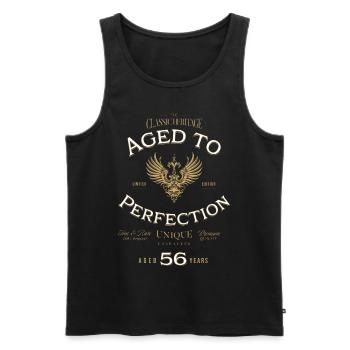 Aged to Perfection 56 Years Birthday Gift - Men's Premium Organic Tank Top - black - Front - Michal (187cm)