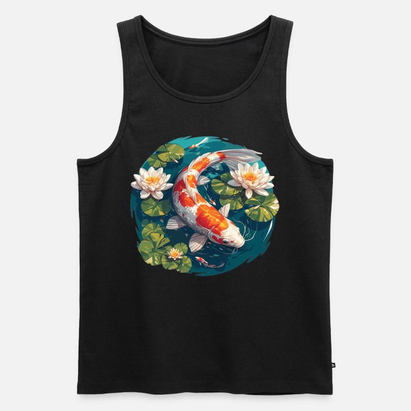 Kois Koi Karpfen - Männer Premium Bio Tank Top - Schwarz