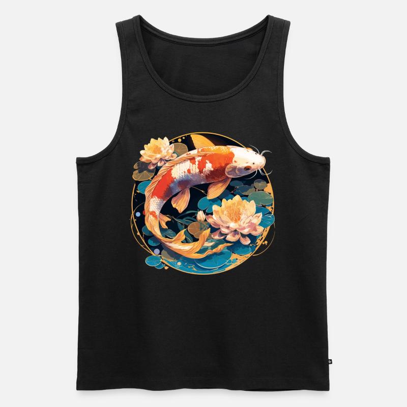 Kois Koi Karpfen - Männer Premium Bio Tank Top - Schwarz