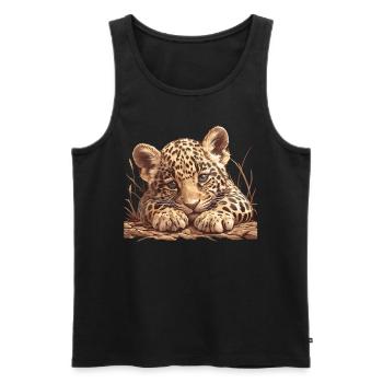 Jaguare Jaguar - Männer Premium Bio Tank Top - Schwarz - Vorne - AI Model Male 178 light (178cm)