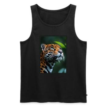 Jaguare Jaguar - Männer Premium Bio Tank Top - Schwarz - Vorne - AI Model Male 178 light (178cm)