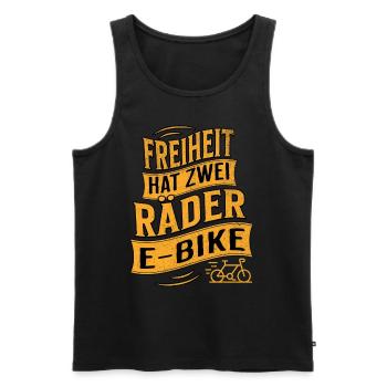 E-Bike E-Biker - Men's Premium Organic Tank Top - black - Front - AI Model Male 178 light (178cm)