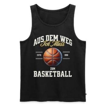 Basketball Basketballer - Männer Premium Bio Tank Top - Schwarz - Vorne - Michal (187cm)