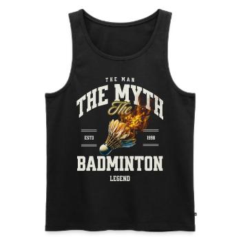 Badminton - Débardeur bio Premium Homme - noir - Devant - Michal (187cm)