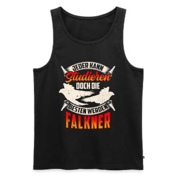 Falkner werden nur die Besten Beizjagd Falknerei - Männer Premium Bio Tank Top - Schwarz - Vorne - AI Model Male 178 light (178cm)