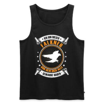 Ich bin dieser Falkner Beizjagd Falknerei - Männer Premium Bio Tank Top - Schwarz - Vorne - AI Model Male 178 light (178cm)