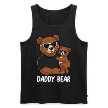 Daddy Bear - Männer Premium Bio Tank Top - Schwarz - Vorne - AI Model Male 178 light (178cm)