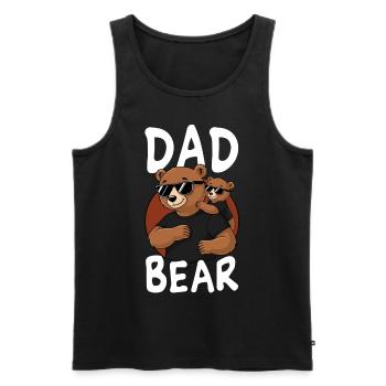 Dad Bear - Men's Premium Organic Tank Top - black - Front - Michal (187cm)