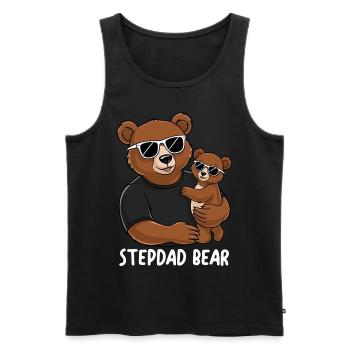 Stepdad Bear - Männer Premium Bio Tank Top - Schwarz - Vorne - AI Model Male 178 light (178cm)