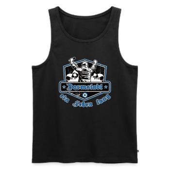 Darmstadt ein Leben Lang No II - Männer Premium Bio Tank Top - Schwarz - Vorne - Michal (187cm)