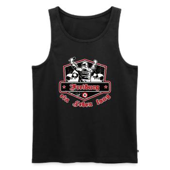 Freiburg ein Leben Lang No II - Männer Premium Bio Tank Top - Schwarz - Vorne - Michal (187cm)