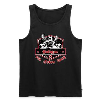 Cologne ein Leben Lang No II - Männer Premium Bio Tank Top - Schwarz - Vorne - Michal (187cm)
