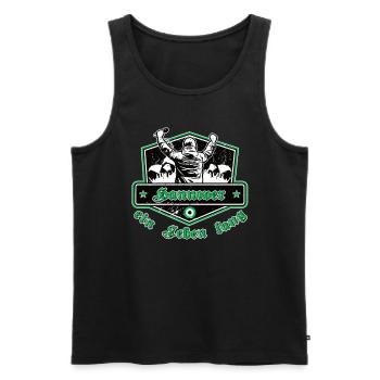 Hannover ein Leben Lang No II - Männer Premium Bio Tank Top - Schwarz - Vorne - Michal (187cm)