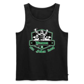 Bremen ein Leben Lang No II - Männer Premium Bio Tank Top - Schwarz - Vorne - Michal (187cm)